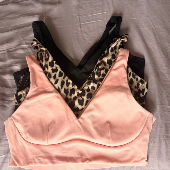 Victoria’s Secret Bralette Large Lot - Black, Grey, Peach, Cheetah (7 Total) - Picture 3 of 5